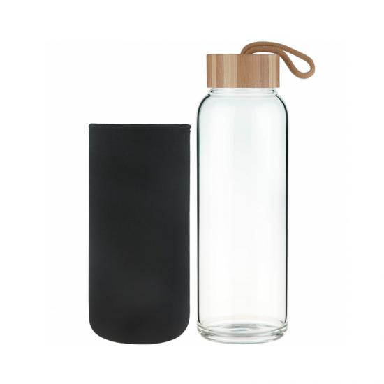 Wholesale 500ml Silicone Sleeve Borosilicate Glass Water Bottle with Bamboo  Lid - China Water Bottle and Glass Bottle price