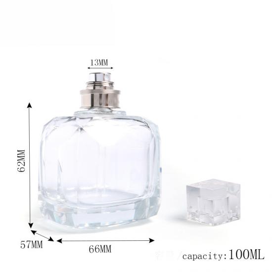 Transparent perfume bottle